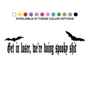 Spooky Sh*t Decal | Vehicle Window | Wall Decor | Sticker | Vinyl | Halloween