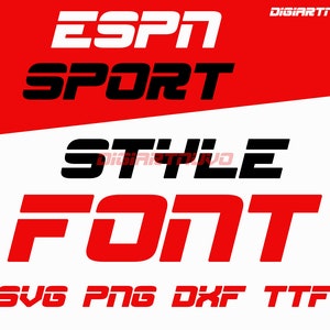 Sport Schriftart SVG, Cricut Schriftart SVG, Racing Schriftart SVG, digitale Schrift, Schriftarten-Schnittdateien, Schrift-Download, Silhouette-Schriftart svg, Varsity-Schriftart svg
