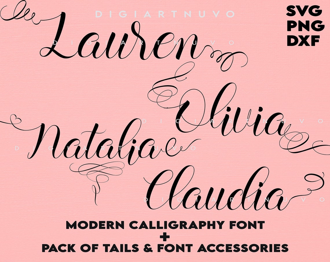 Cursive Font SVG Cricut Font SVG Calligraphy Font Script - Etsy UK