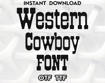Western Font for Cricut, Cowboy Letters, Texas Font, Birthday Font Svg, Procreate Font, Font for Cricut, Font for Canva, Cricut Font, Fonts