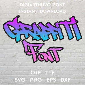 Graffiti Font Bundle, Graffiti Font Cricut, Graffiti Alphabet, Graffiti Font, Dripping Font, Hip Hop Font, Font for Cricut, Font for Canva