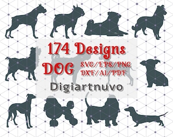 Dog Silhouette Bundle, Dog SVG, Dog Cut File svg, Dog SVG Clipart, animal bundle svg, Cut File, Cricut