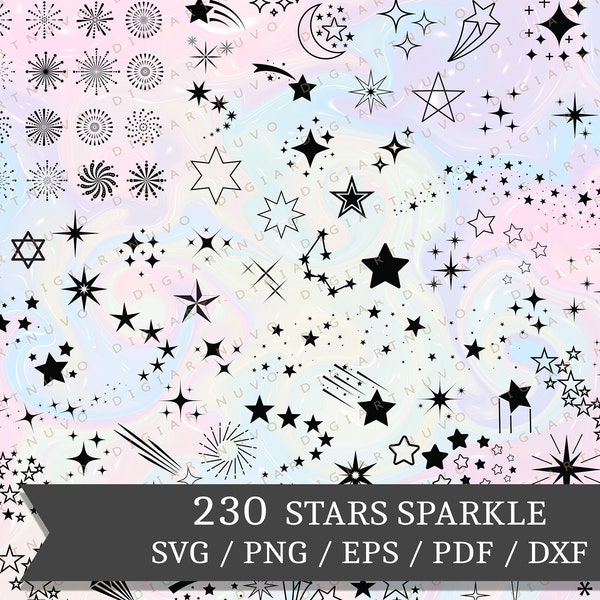 Star svg bundle, Stars Svg Cut File, Celestial svg, Cut Files Star SVG, Star silhouette, SPARKLE SVG, Sparkle Stars Svg, commercial use