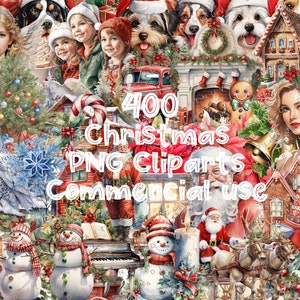 400 Christmas png Bundle, holiday png, merry christmas png, Tis the Season, clip art do dziennika, pakiet clipartów, wykorzystanie komercyjne