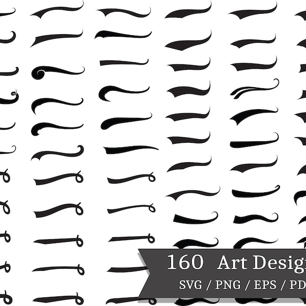 Text Tail Cricut, Swashes Svg, Font Swashes, Font Tails, Text Tail, Swoosh Svg, Font Swirls, Swirl Svg, Design Elements Svg