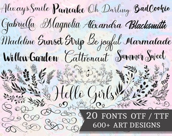 Cursive Font SVG, Calligraphy Font, Font Tails, Handwritten Font, Script Font, Fonts svg, Cricut Font, Silhouette Font svg