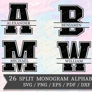 Monogram SVG Bundle, Family Name SVG, Split Monogram Font, Family Monogram SVG, Monogram Letters svg, Split Monogram svg, Alphabet svg