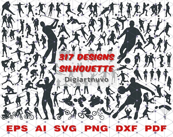 Sport Silhouette, Sport SVG, People SVG, Sport Cut File svg, Sport SVG Clipart, Athlete svg, Athlete Cut File, Cricut