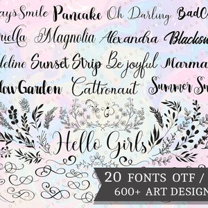 Cursive Font SVG, Calligraphy Font, Font Tails, Handwritten Font, Script Font, Fonts svg, Cricut Font, Silhouette Font svg