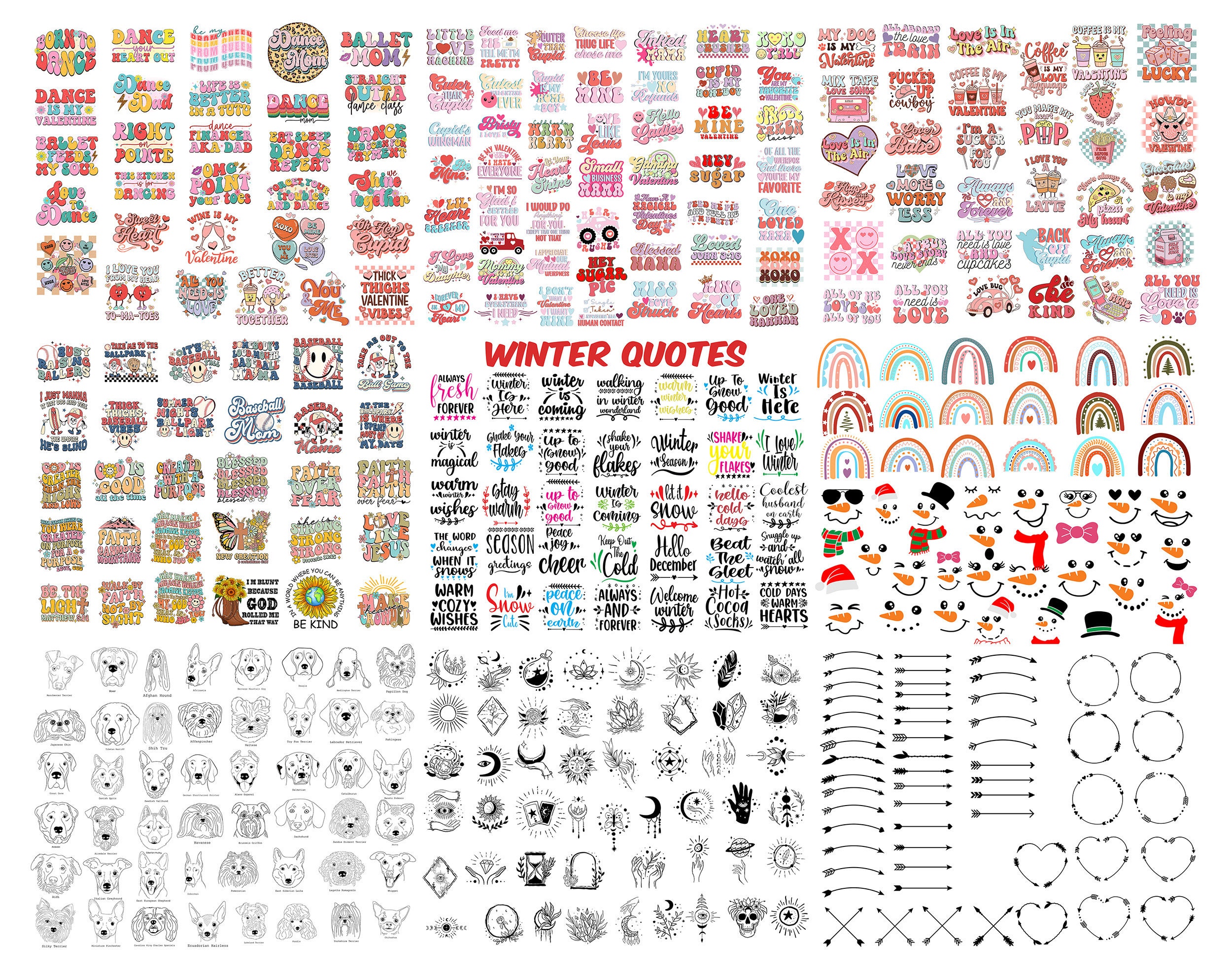 Mega Bundle SVG, T Shirt Designs SVG, All in One Bundle, Svg Files for ...