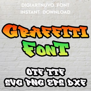 Graffiti Font Bundle, Graffiti Font Cricut, Graffiti Alphabet, Graffiti Font, Dripping Font, Hip Hop Font, Font for Cricut, Font for Canva