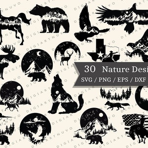 Adler SVG, Natur SVG, Berg SVG, Vogel SVG, Cricut svg, Natur geschnitten Dateien, Adler Silhouette svg, Digitaler Download, Adler Clipart