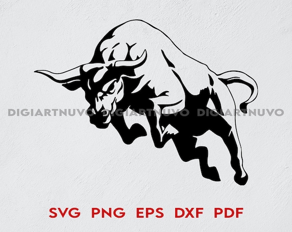 Bull SVG Bull Cut Files Bull Cricut SVG Silhouette Bull - Etsy