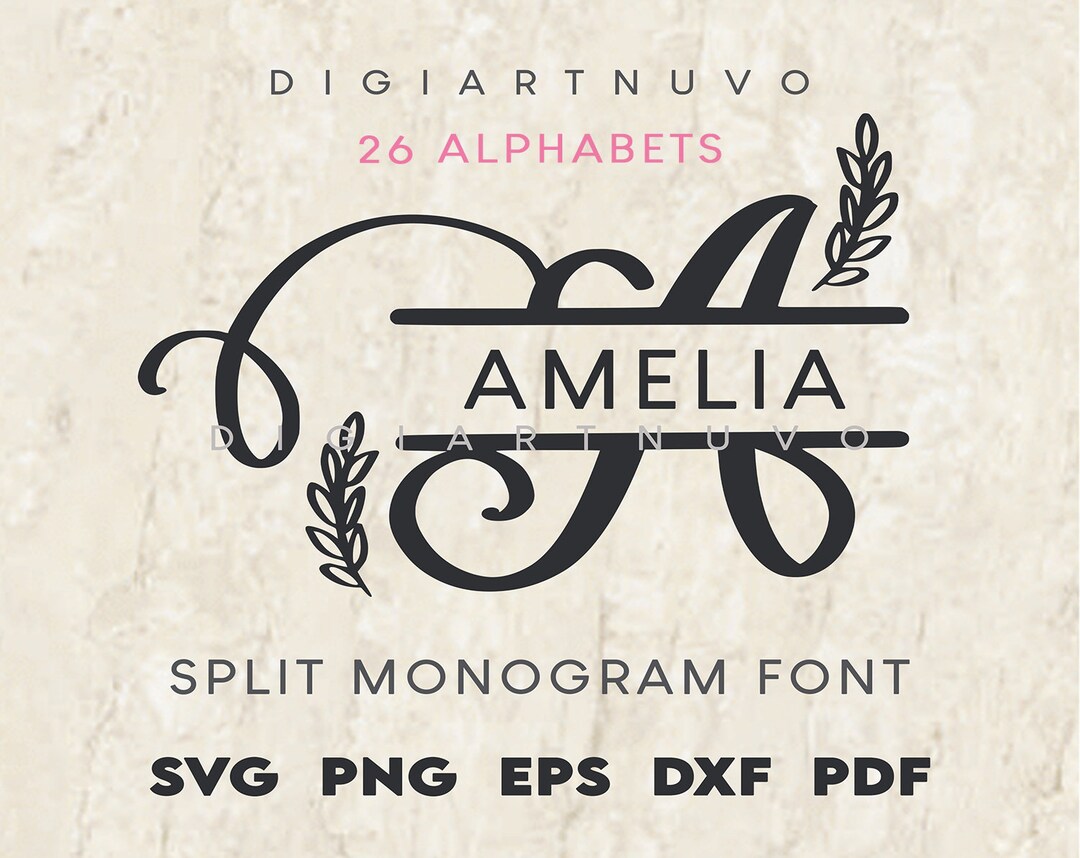 Split Font SVG Monogram Font Calligraphy Font Cursive Font - Etsy Schweiz