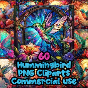 hummingbird Stained Glass Pattern Bundle Perfect for Tumbler Sublimation, Crafts, Wall Art, Scrapbook, Digital Download, Commercial Use