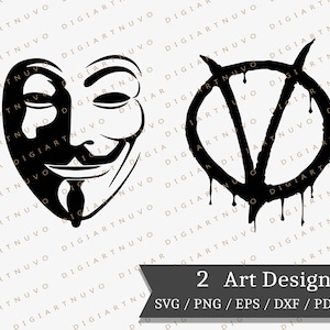 V Sign SVG, Anonymous SVG, V Cricut SVG, V Silhouette svg, V Sign Instant Download, Guy Fawkes Clipart, Vendetta svg