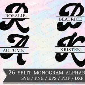 Monogram SVG Bundle, Family Name SVG, Split Monogram Font, Family Monogram SVG, Monogram Letters svg, Split Monogram svg