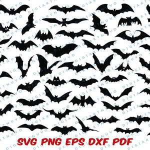 Bat SVG, Bat Cut Files, Bat Clipart, Bat Cricut SVG, Silhouette Bat SVG, Bat Instant Download, Bat digital download