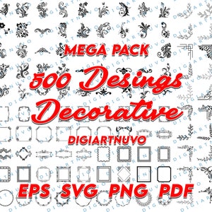 Ornament SVG, Flourish SVG, dekorative SVG, Swirl svg, Rahmen svg, Floral svg, Textteiler svg, Ecke svg, Dekorative Schnittdatei