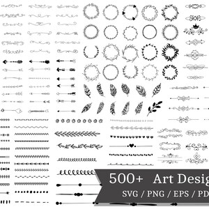 Wedding Dividers, Design Elements Svg, Ornaments Svg, Text Divider Svg, Decorative Png, Design Elements Png, Flourishes Svg