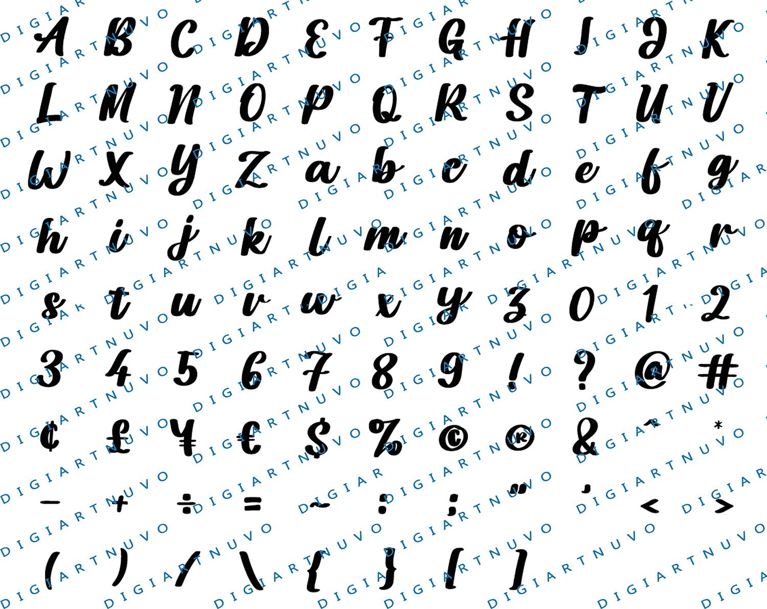 Fuente cursiva SVG Fuentes brush Fuente de caligrafía Etsy