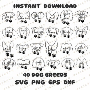 Dog Svg Bundle, Dog Svg Files, Dog Mom Svg, Dog Cut File, Pet Dog Svg, Dog Svg Shirt, Dog Silhouette Svg, Dog Face Svg, Dog Cutout