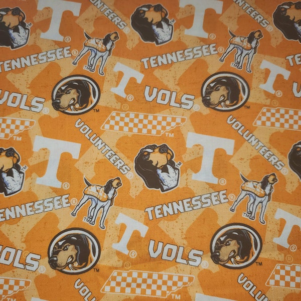University of Tennessee Volunteers  Fabric Yardage by the yard 1/2 yard and 1/4 yard - FAST shipping