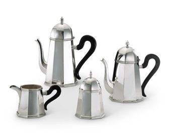 Conic Octagonal Sterling Silver Coffee-Tea Service