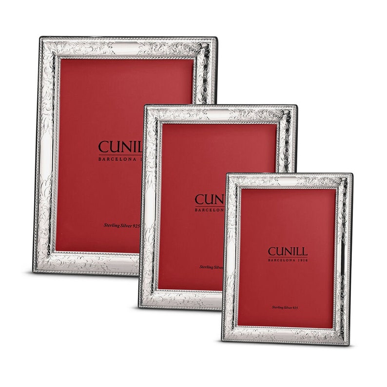 8x10 Engravable Sterling Silver Picture Frame Cunill Etsy