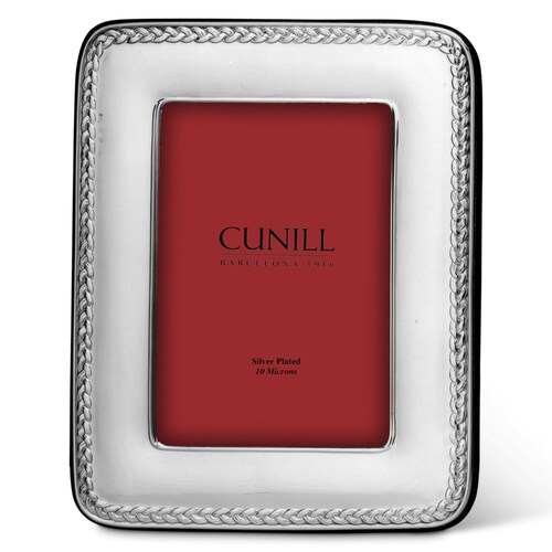 5x7 Engravable Silver Plated Picture Frame, shops Cunill 'Braid'