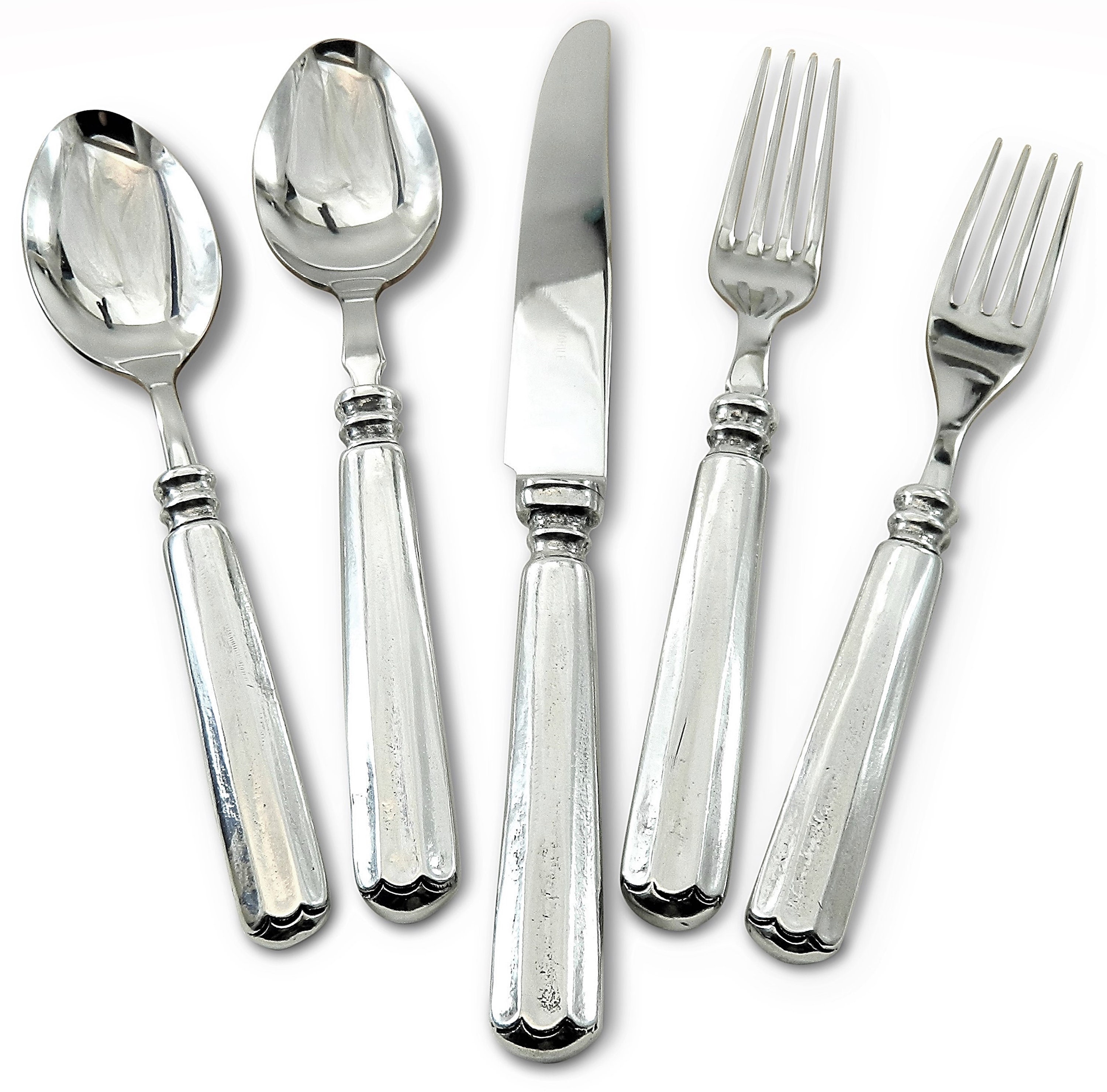 Ilton Pewter 5PC Flatware Set Etsy