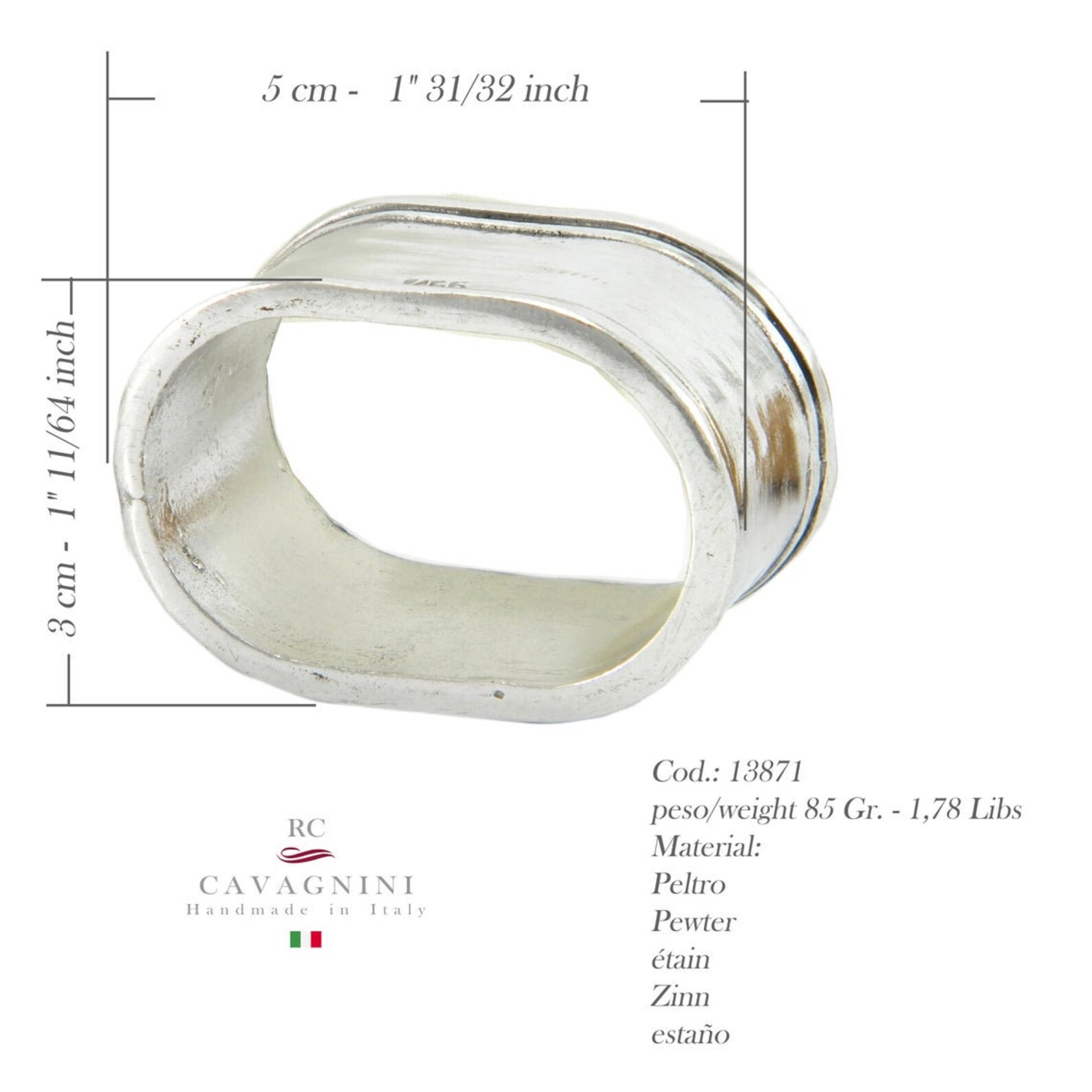 Engravable Oval Pewter Napkin Rings Set of 6 Etsy