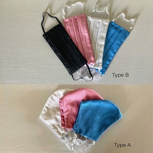 Triple Layer Face Mask UK Reusable Washable Face Mask 3 Layer Filter Cotton Black Face Covering handmade Free delivery image 2