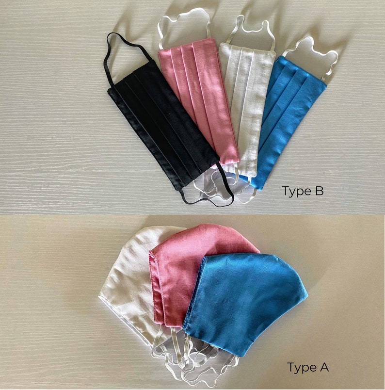 Triple Layer Face Mask UK Reusable Washable Face Mask 3 Layer Filter Cotton Black Face Covering handmade Free delivery image 2