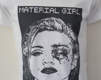 Material Girl t-shirt / Riot Grrrl punk bikini kill