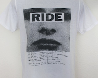 Ride t-shirt  / old gig flyer poster