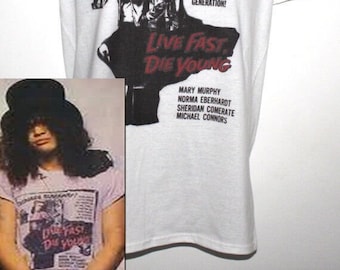 Live fast t-shirt as seen on Slash - guns n' roses
