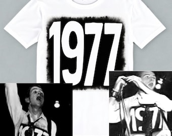 Joe Strummer porté en 1977 sur le t-shirt The clash band
