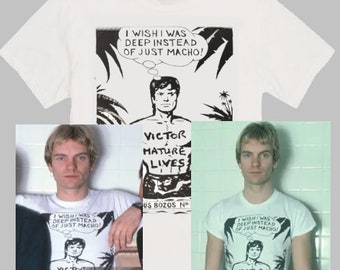 Sting T-shirt design worn by himThe Police band t-shirt