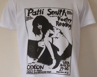 Patti Smith t-shirt - gig flyer 70s