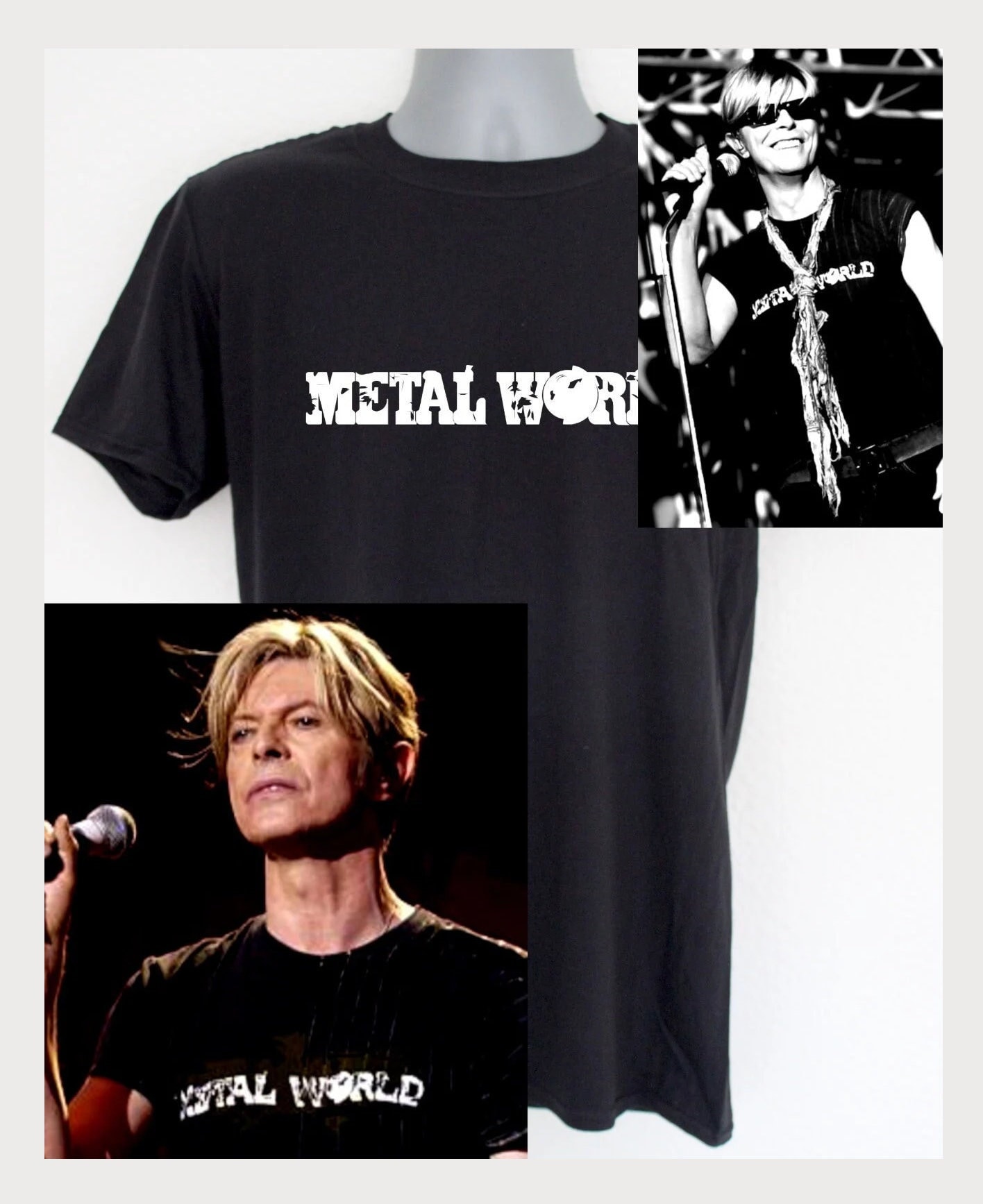 David Bowie T-Shirt - Metal World Design von ihm getragen - Etsy.de 