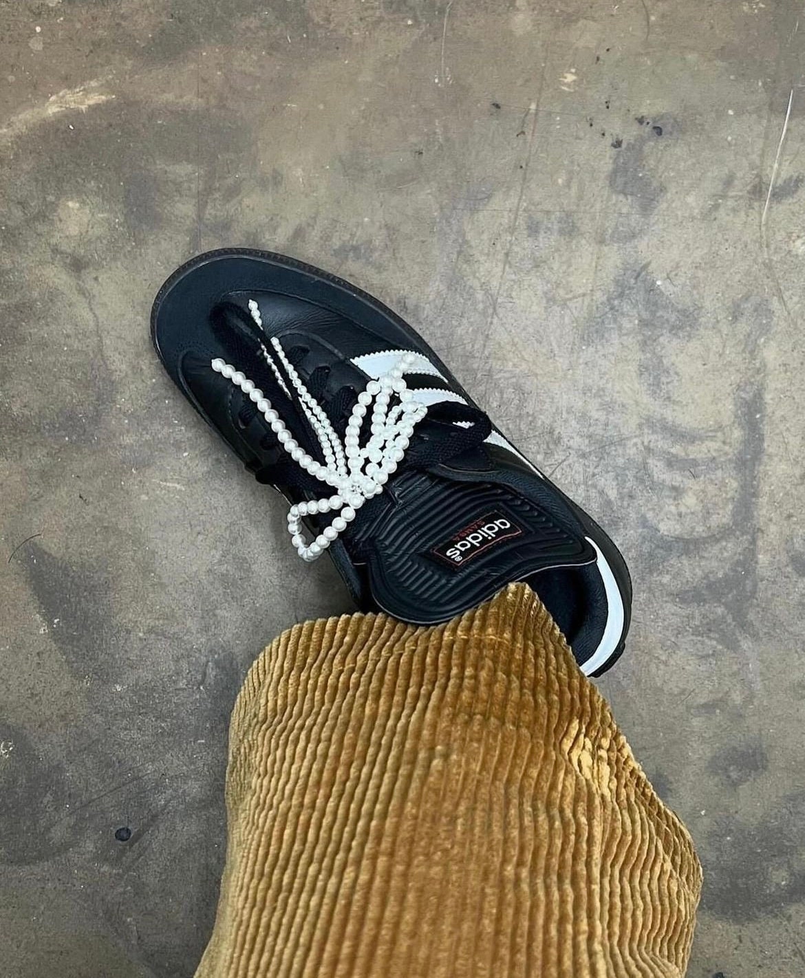 Very G Lace Up Bow Sneakers With Pearls main image 0