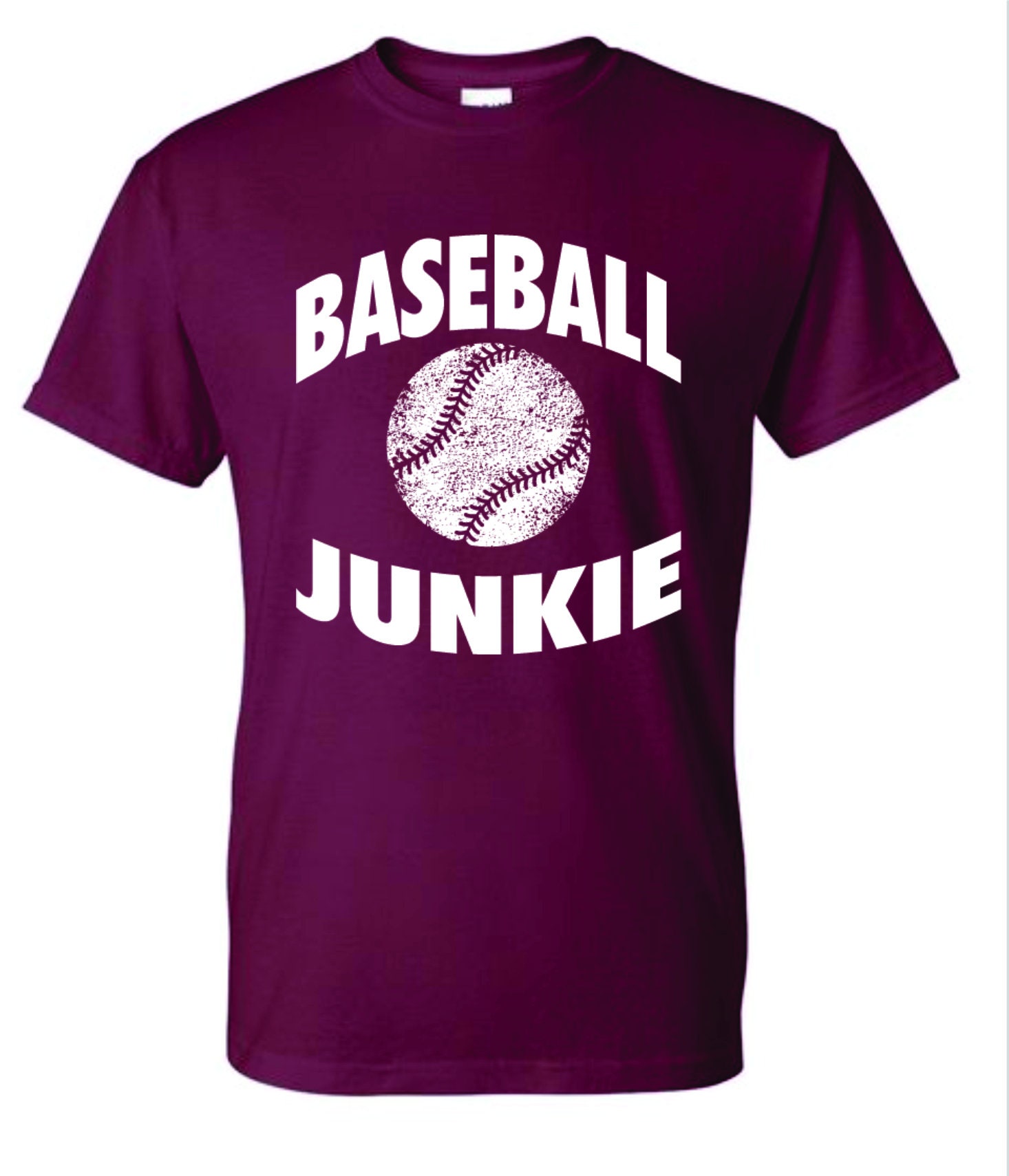 Baseball Junkie Short Sleeve S/S TShirt Etsy