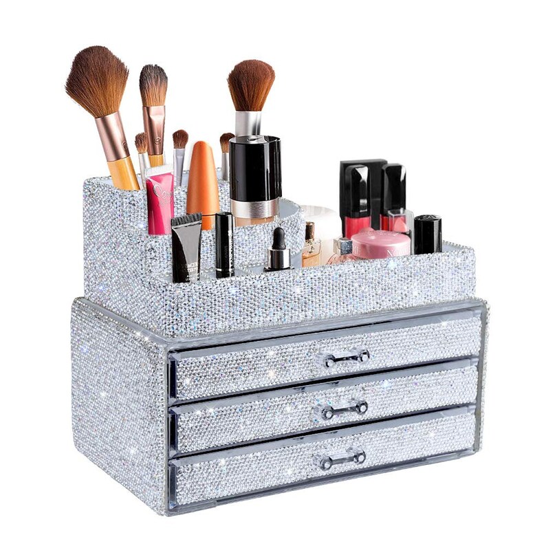 New Bling Crystal Rhinestone Makeup Organizer Etsy