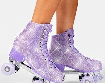 L M White Shattered Glass Boot Covers For RollerSkates and Ice Skates S 
