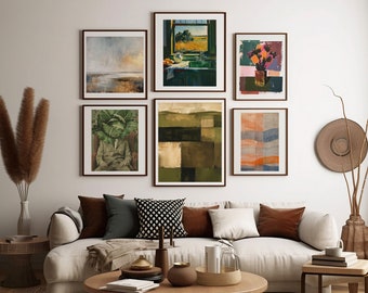 COUNTRYSIDE Collection No.1, SET of 6 - Printable Digital Art, Countryside/Farm Theme, Home Decor, Modern Wall Art, Different Ratios