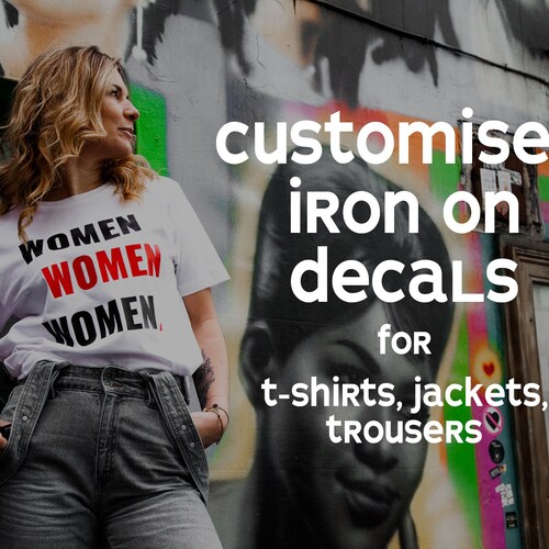 Custom Iron on Vinyl Decals for Tshirts DECAL ONLY Etsy UK