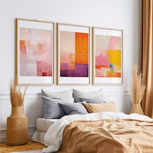 Colección Color Fields No.1, SET de 3 - Arte digital imprimible, Tema de colores abstractos, Decoración del hogar, Arte moderno de la pared, Diferentes proporciones