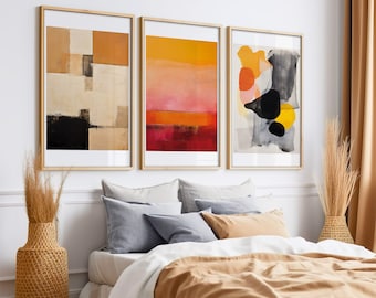 Colour Fields Collection No.2, SET of 3 - Printable Digital Art, Abstract Colours Theme, Home Decor, Modern Wall Art, Different Ratios