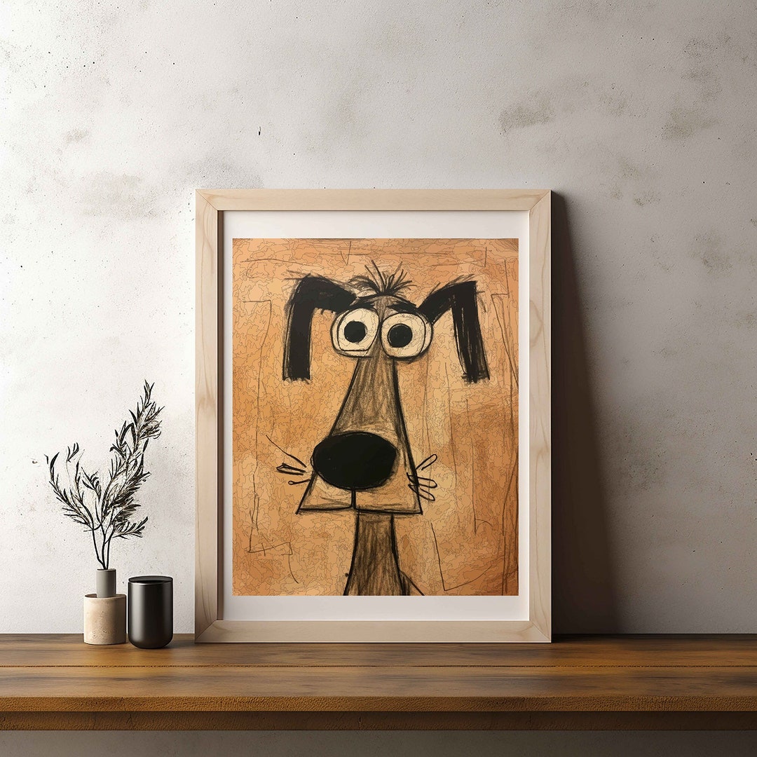 NOSY Printable Digital Art, Animal Theme, Dog, Home Decor, Animal Wall